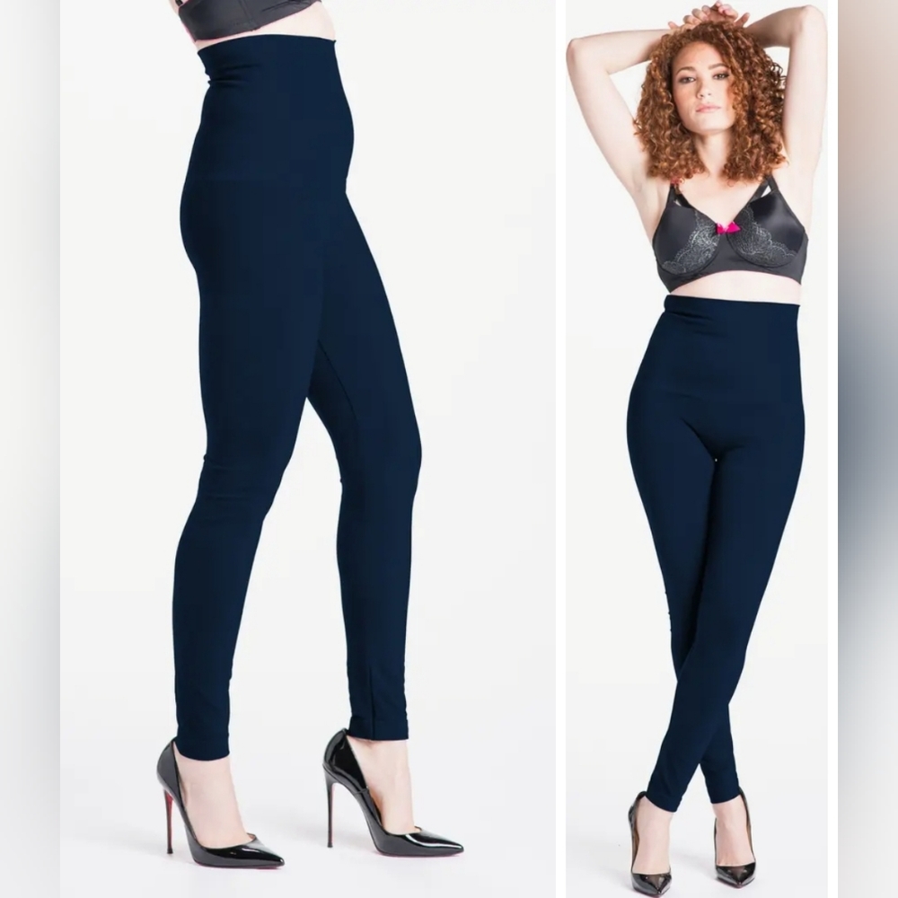 Preggo Snapback Postpartum Maternity Leggings Navy Small Medium S/M NEW